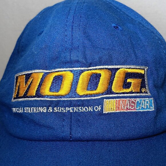 MOOG Cap L XL NASCAR Steering Suspension 50 Years Racing Blue Canvas Stretch - Picture 3 of 12